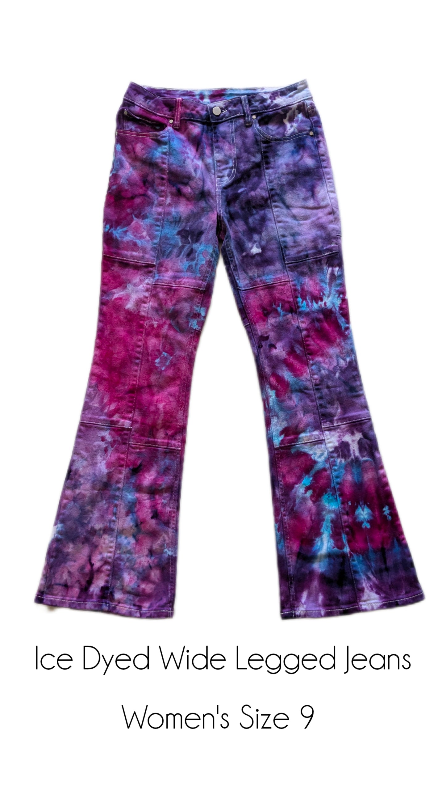 Ice Dyed Wide Leg Jeans - Women's size 9