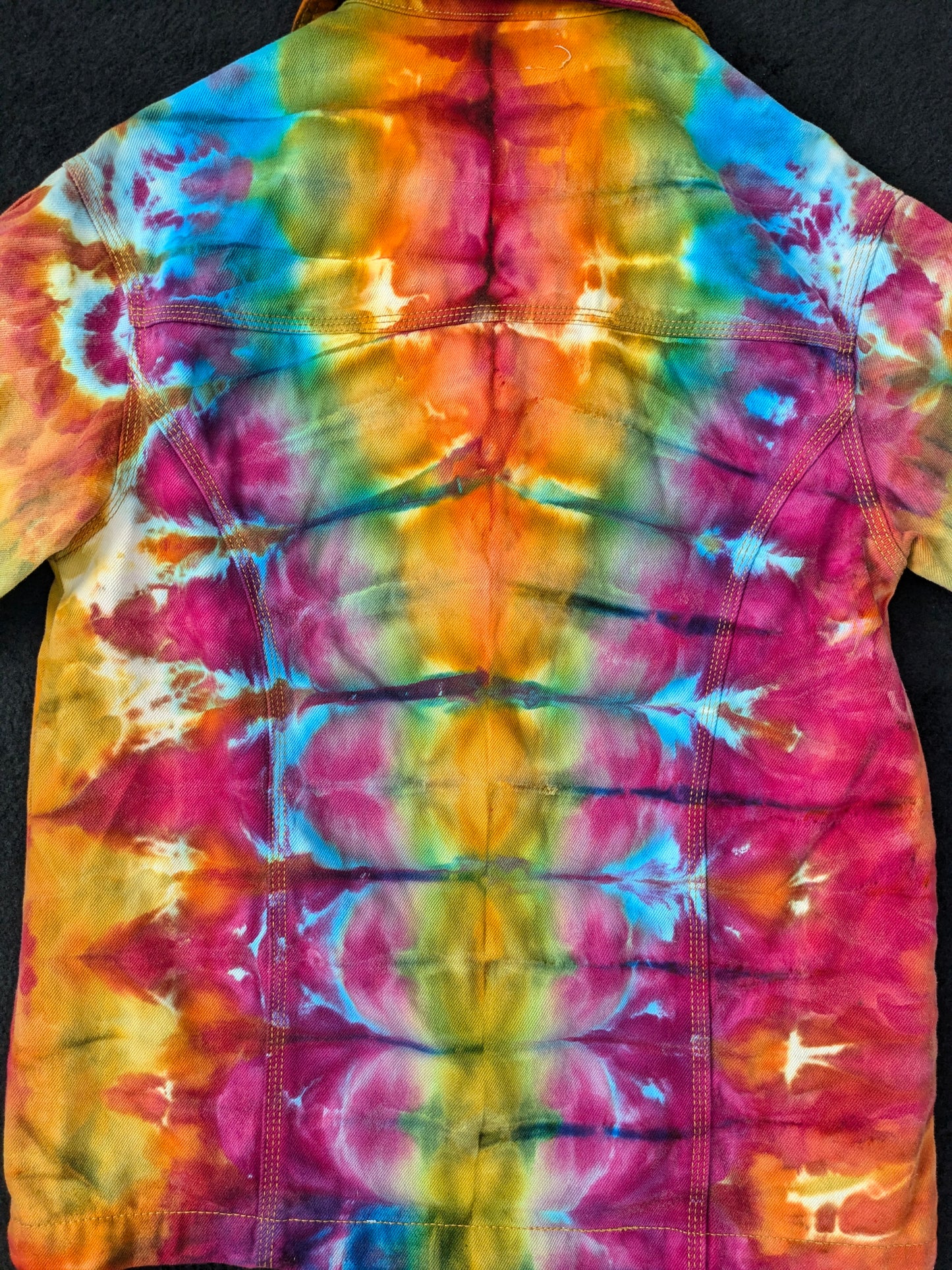 Rainbow Denim Jacket - Ice Dye