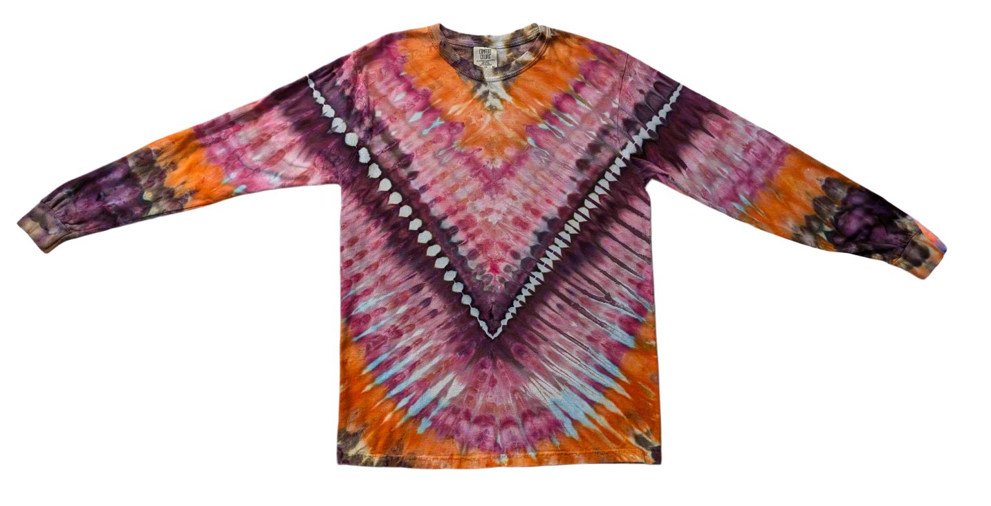 Ice Dye V Long Sleeve Shirt - Medium