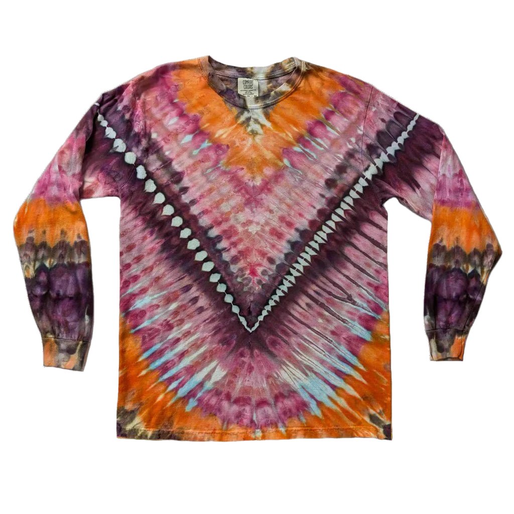 Ice Dye V Long Sleeve Shirt - Medium