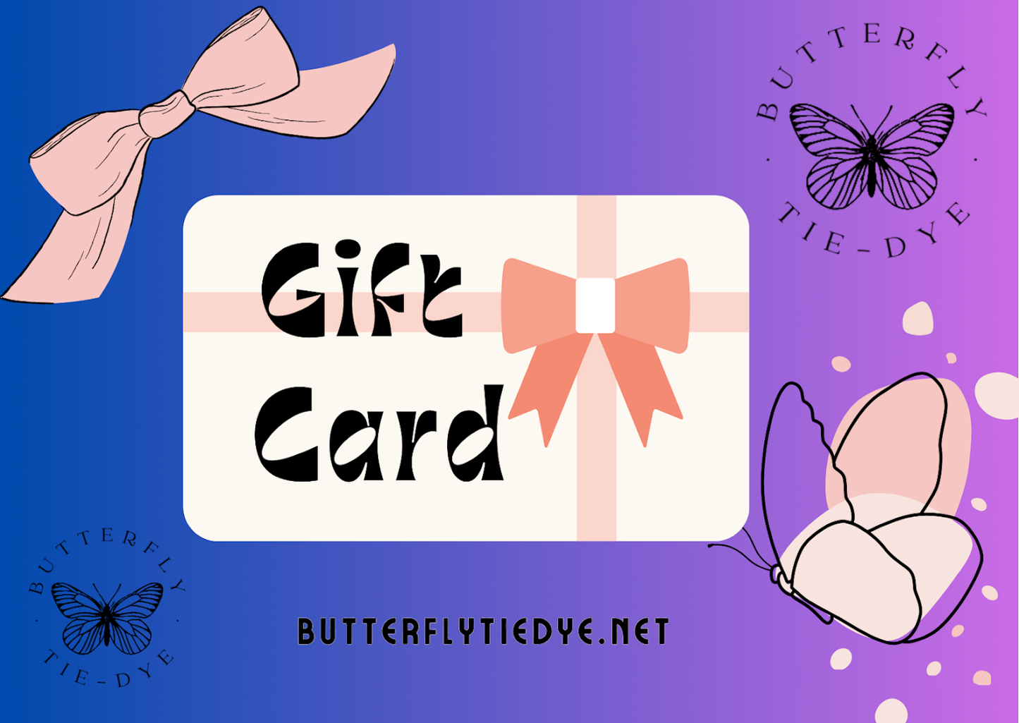 Butterfly Tie-Dye Gift Cards