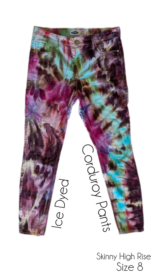 Ice Dye Corduroy Pants - Size 8