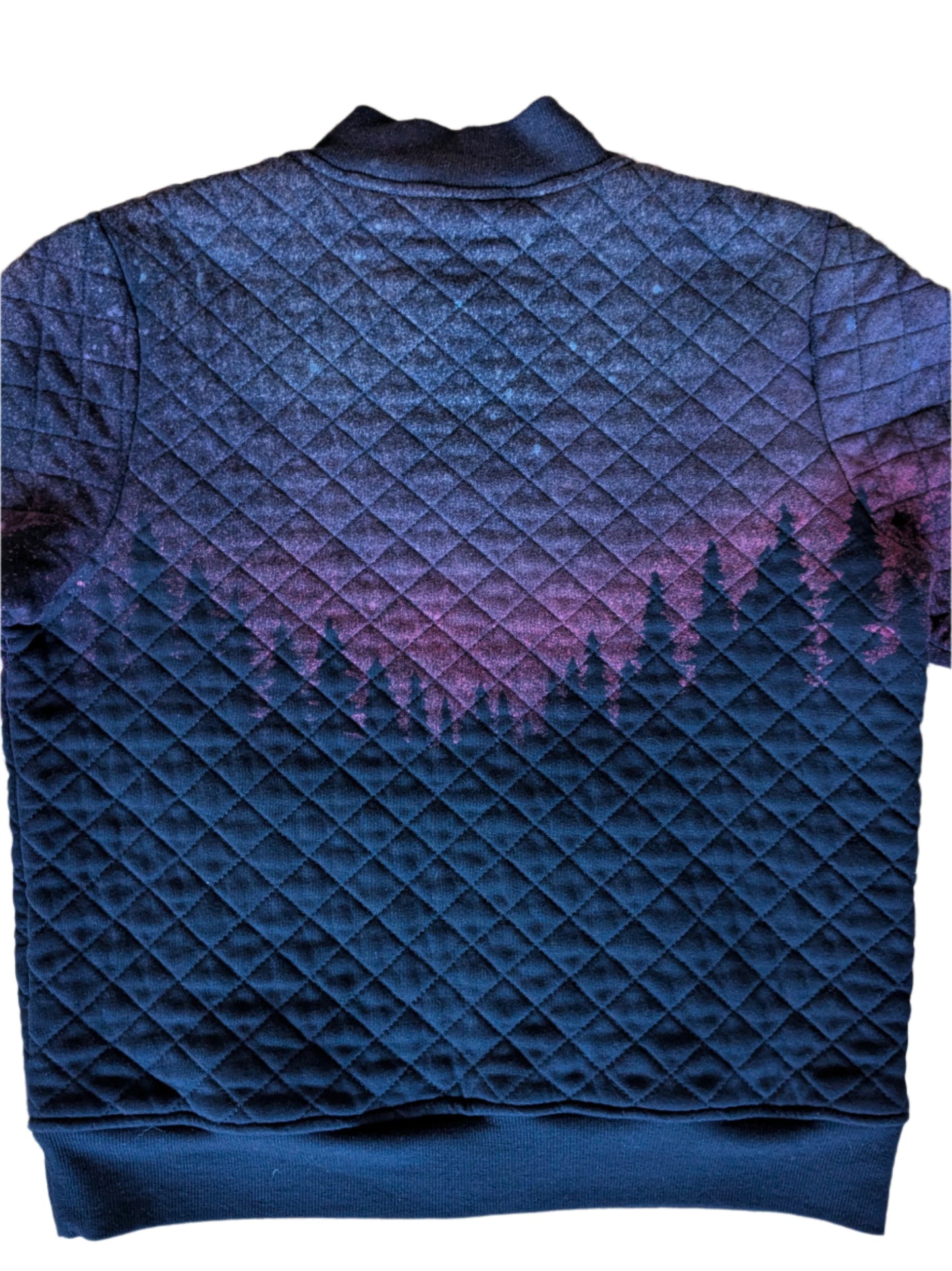 Reverse Tie-Dye Forest Night Sky Silhouette - Small