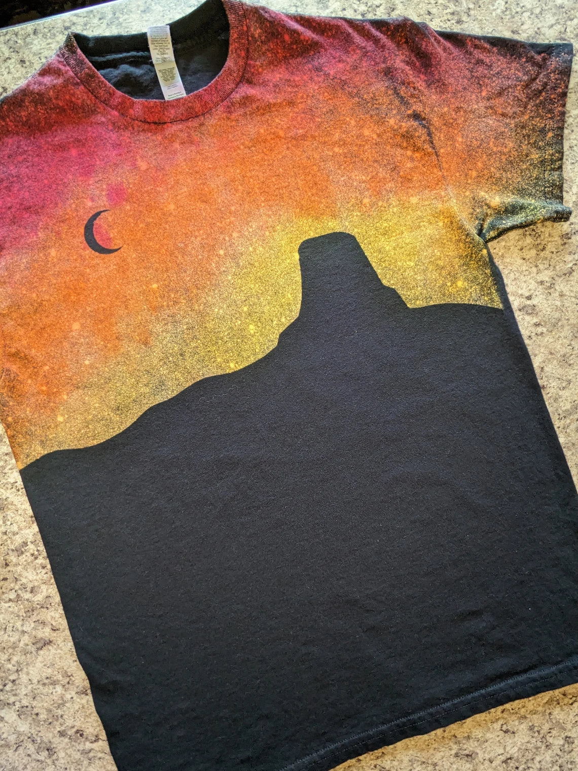 Devils Tower WY - Silhouette Tie Dye