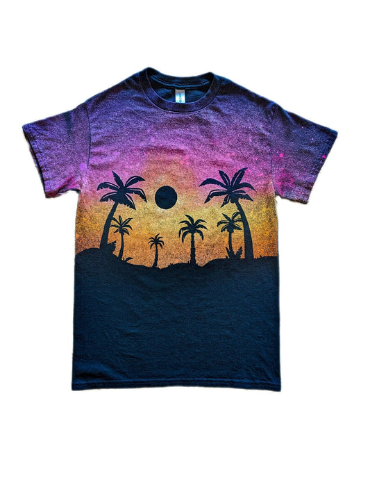 Tropical Palm Scape - Silhouette Tie Dye