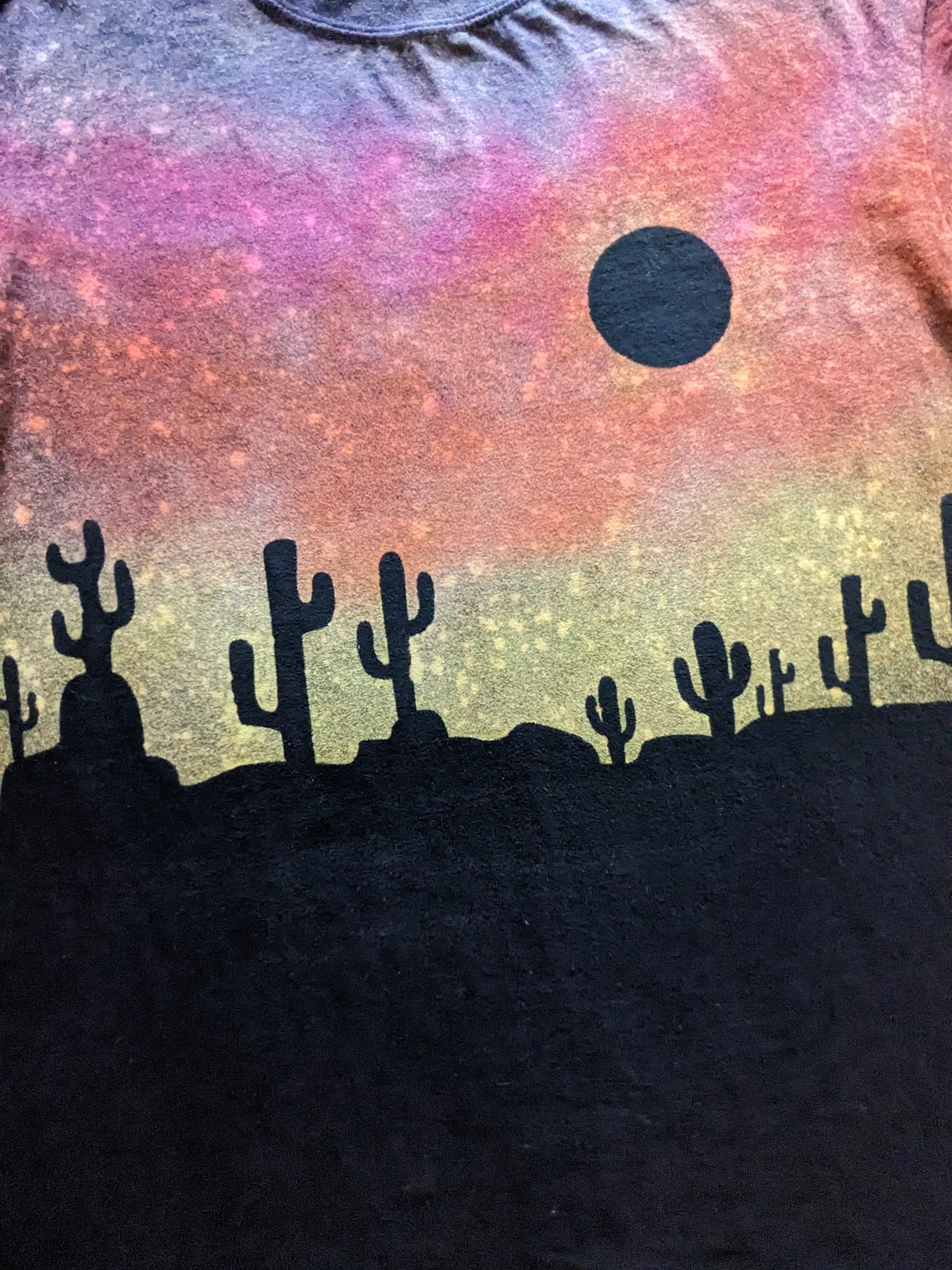 Southwest Cactus Scape - Silhouette Tie Dye
